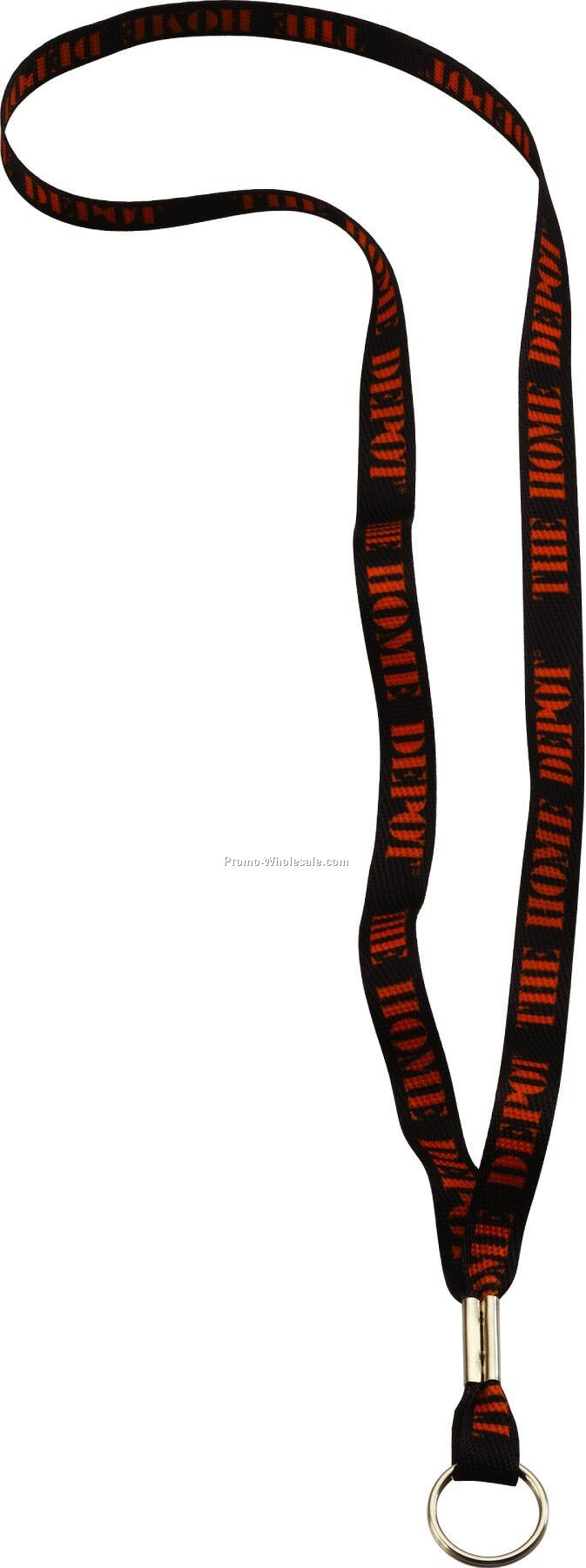 1/2" Waffle Weave Dye Sublimated Lanyard W/ Metal Crimp & Metal Split Ring