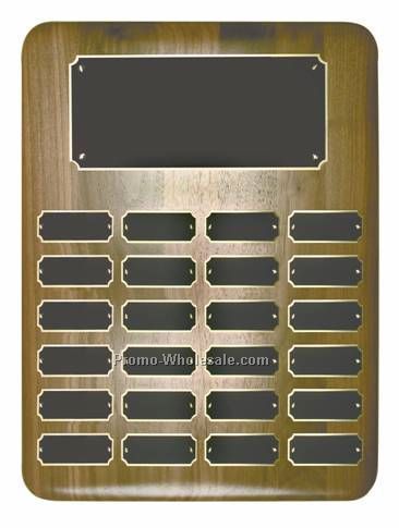 12" X 15" Elliptical Walnut 24 Plate Perpetual Plaque