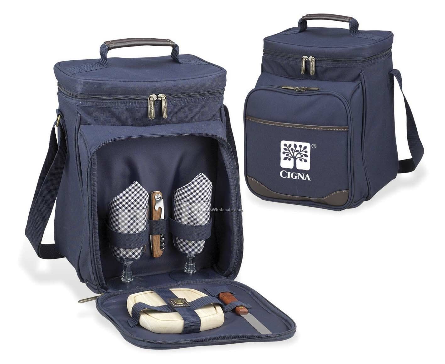 13.5" X 9.75 "x 9.5" Wine And Cheese Picnic Cooler