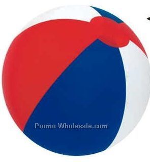 16" Inflatable Alternating Red/White & Blue Beach Ball