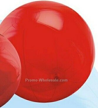 16" Inflatable Translucent Red Beach Ball