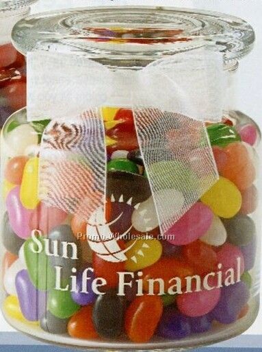 18 Oz. Glass Jar W/ Stock Design Candies