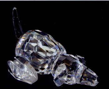 2-3/8" Optic Crystal Dog Figurine