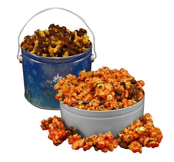 28 Oz. Chocolate Drizzled Popcorn Crunch Bucket