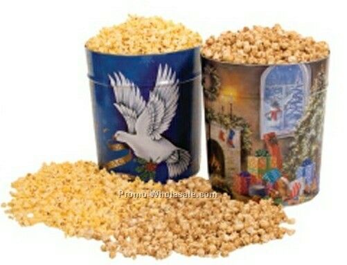 3-1/2 Gallon Designer Popcorn Tin (White Cheddar)