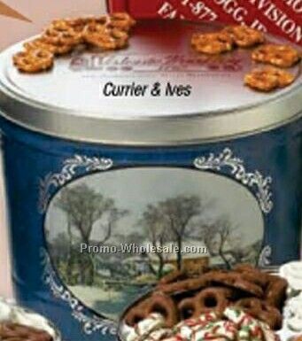 3 Lb. 6 Oz. Drizzle Pretzel Designer Gift Tin