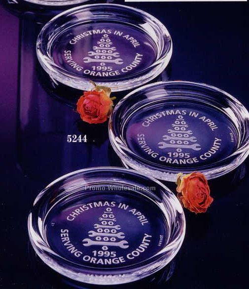 4" Crystal Coaster - 4 Piece Set