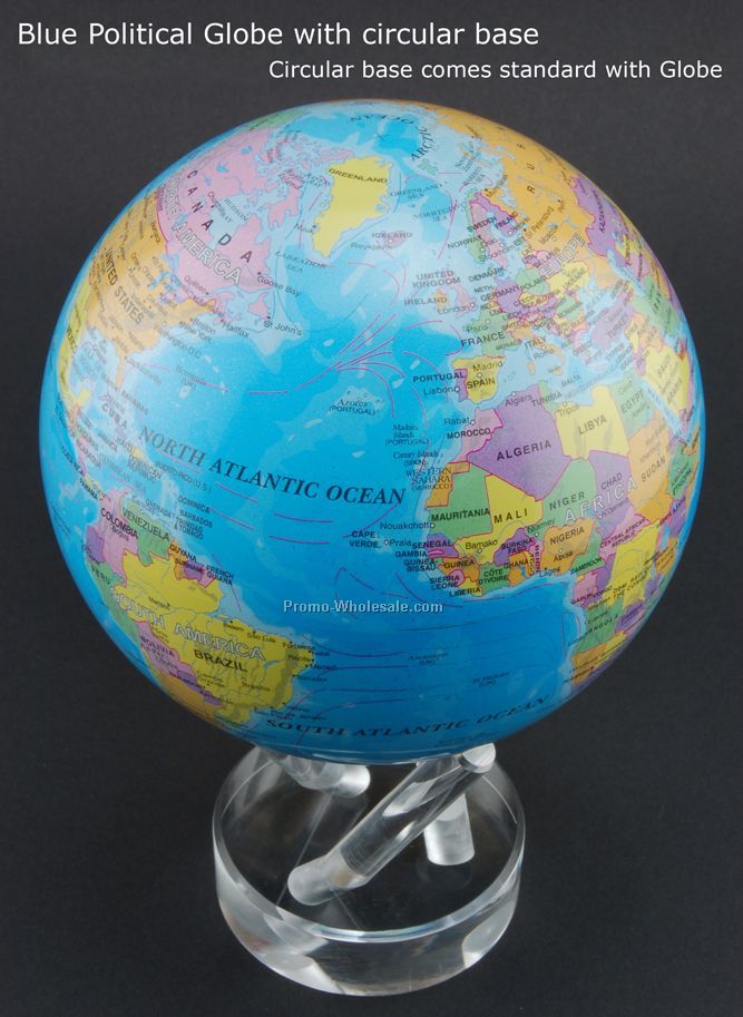 4.5" Mova Globe Bge (Blue Political)