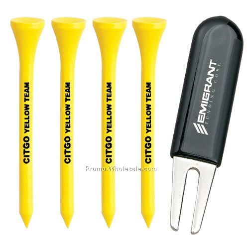 4 Tees Plus Rubber Divot Tool