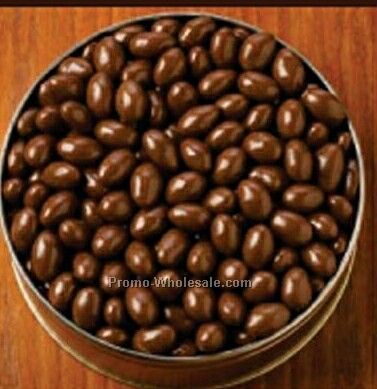 44 Oz. Chocolate Covered Almonds Custom Gift Tin