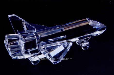 5-1/2"x3"x4" Optic Crystal Space Shuttle Figurine