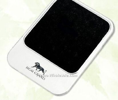 5-1/4"x4" Metal Desk Coaster With Large Imprint Area