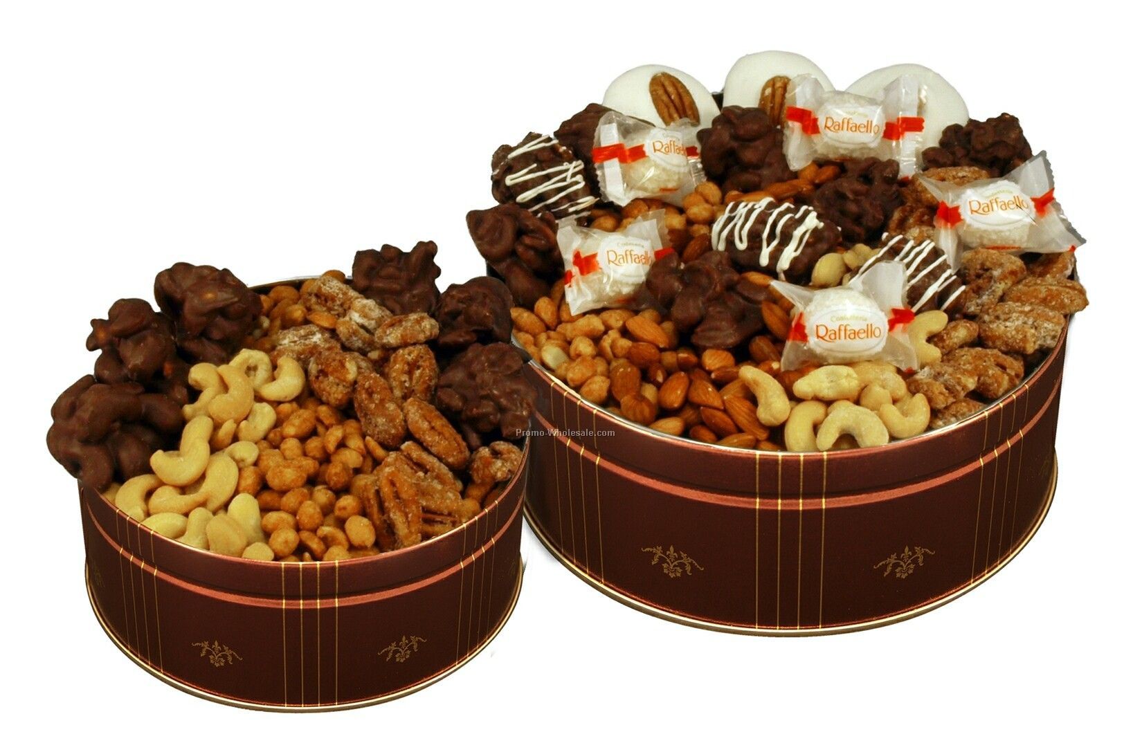 54 Oz. Chocolate Covered Deluxe Nut Assortment In Large Canister