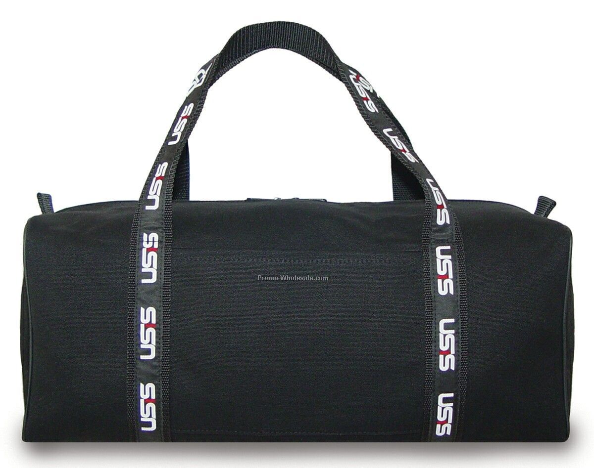 745m - Square End Duffle With Motif Woven Ribbon