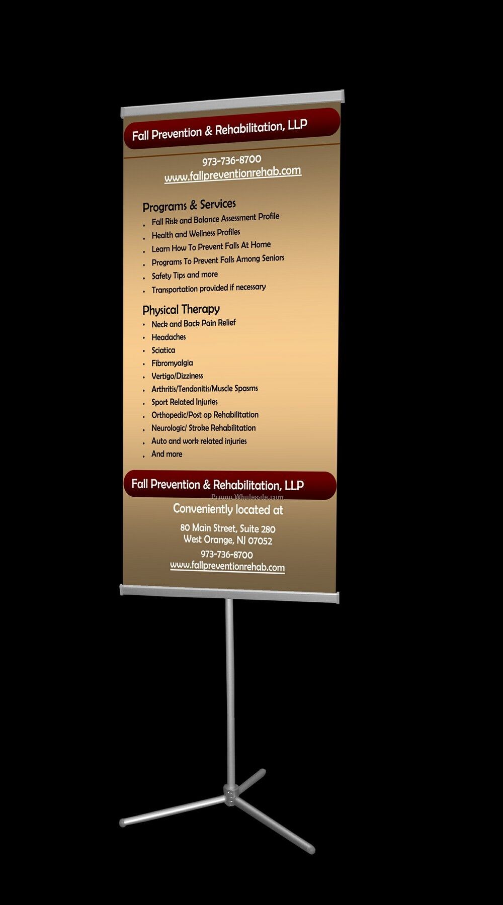 Adjustable Banner Stand/1 23.5" X 60" Banner