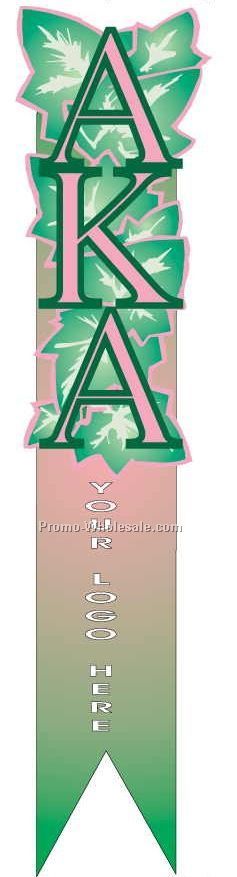 Alpha Kappa Alpha Sorority Mascot Bookmark W/ Black Back