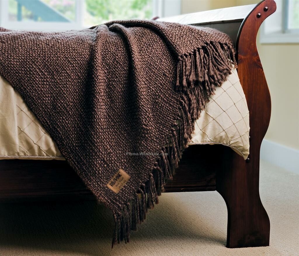 Chocolate European Loft Throw 50" X 66" Blanket