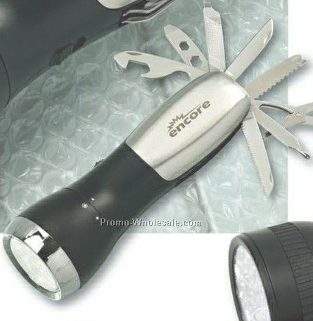 Contrast LED Flashlight W/ 8 Cutter (4 Led)