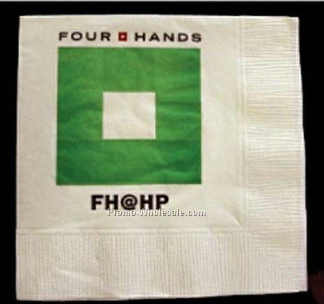 Custom Ecru Beverage 3-ply Napkin (2 Color)