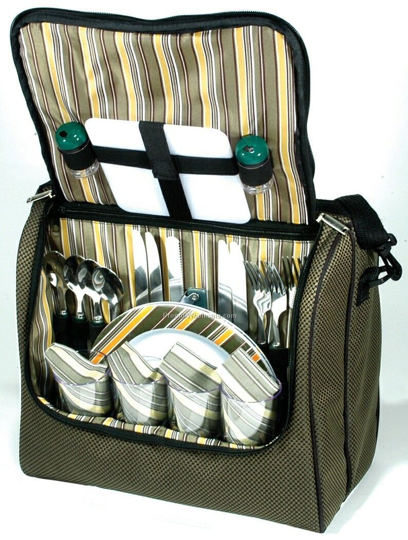 Designer Picnic Accessories In Cooler Bag