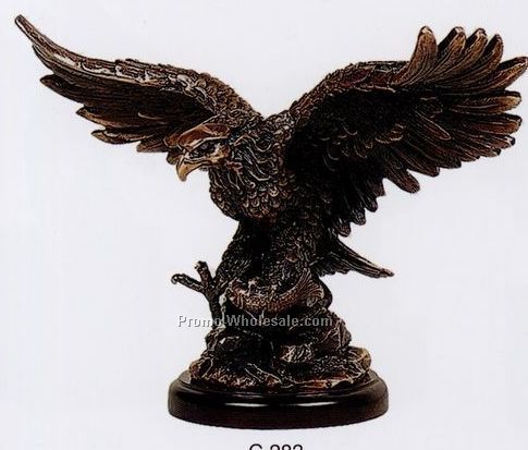 Eagle Copper Figurine (13"x8-1/2")