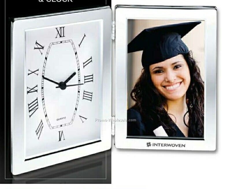 Essentials Jadis I 4"x6" Photo Frame & Hinged Clock 10"x7"