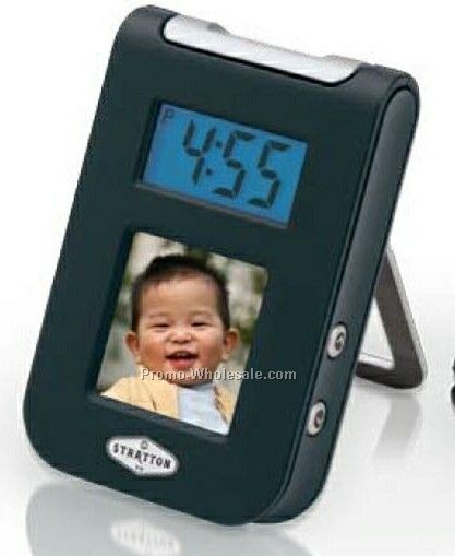 Essentials Reve Digital Photo Travel Clock 2-1/4"x3-3/8"x3/4"