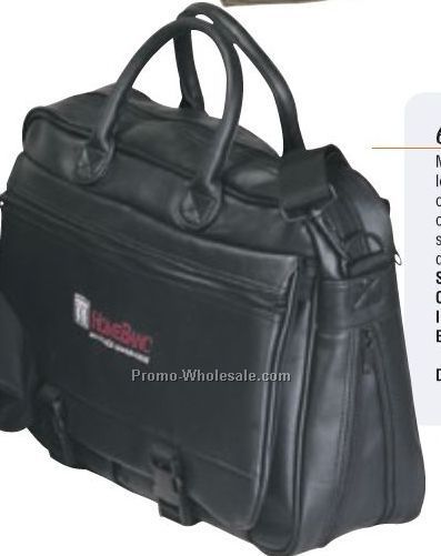 Expandable Flap Over Briefcase Bag (Imprinted, Embroidery)