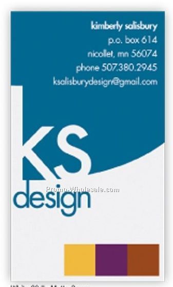 Full Color Foil Print Business Cards (Full Color Front - No Back Copy)