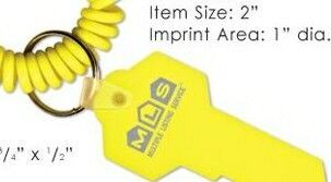 Fun Shaped Coil Wristband With Key Tag