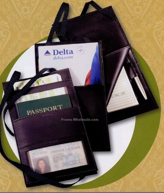 Hanging Travel Document Holder (Synthetic Leather)