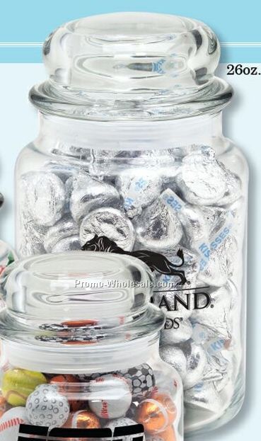 Hershey Kisses 26 Oz. Round Glass Candy Jar