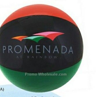 Inflatable Burnt Red, Black & Green Beach Ball