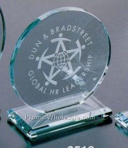 Jade Crystal Cromwell Circle Award 6"