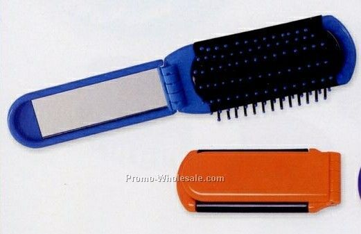 Kwik-fix Folding Brush With Mirror