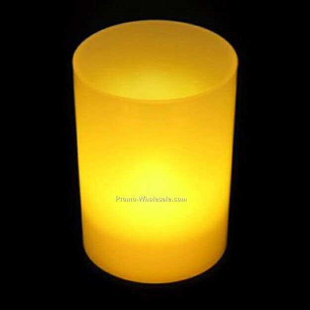 Light Up Tea Light W/ Flicker In Votive