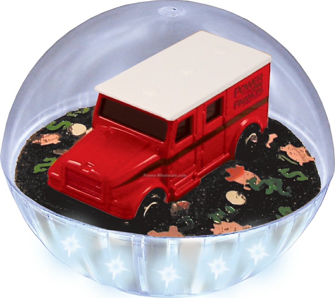 Lighted Mobile Crystal Globes/Armored Truck