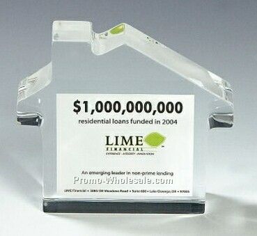 Lucite House Stock Shape Embedment/ Award