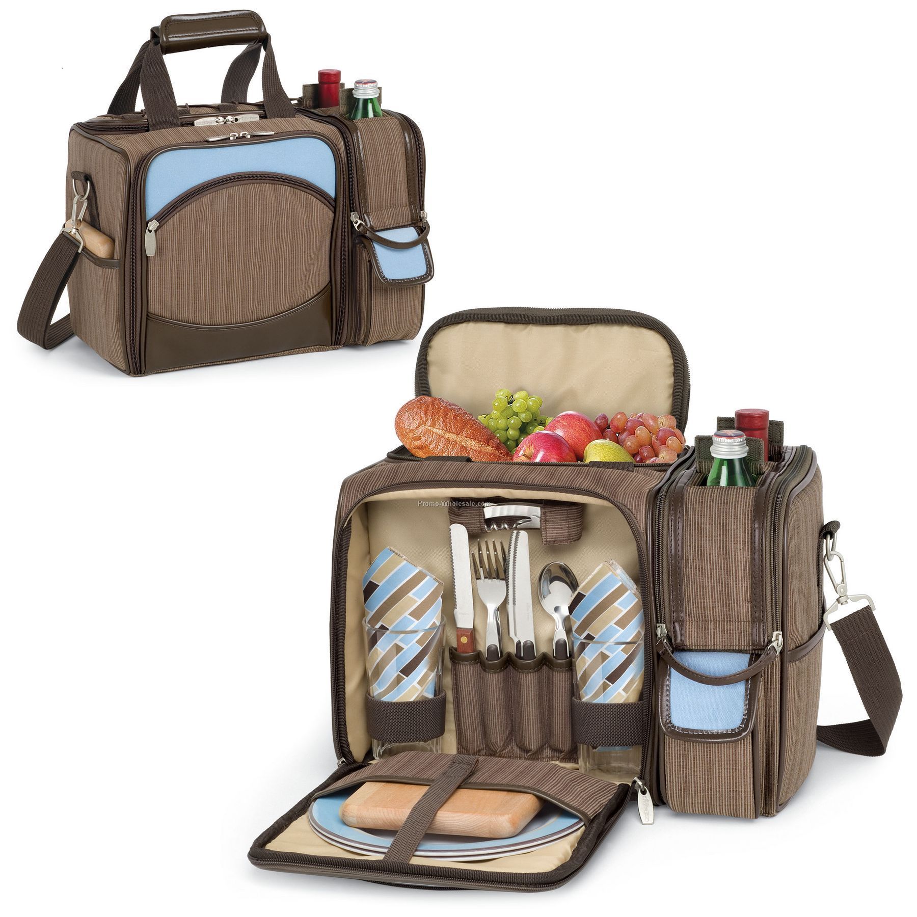 Malibu - Driftwood Insulated Pack With Deluxe Picnic Service For 2