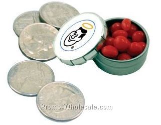 Mini Snap Top Tin W/ Cinnamon Flavored Mints (2 Day Service)