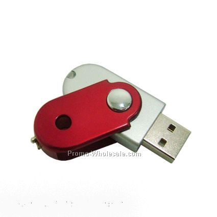 Mini Swivel Round USB Flash Drive - 256mb