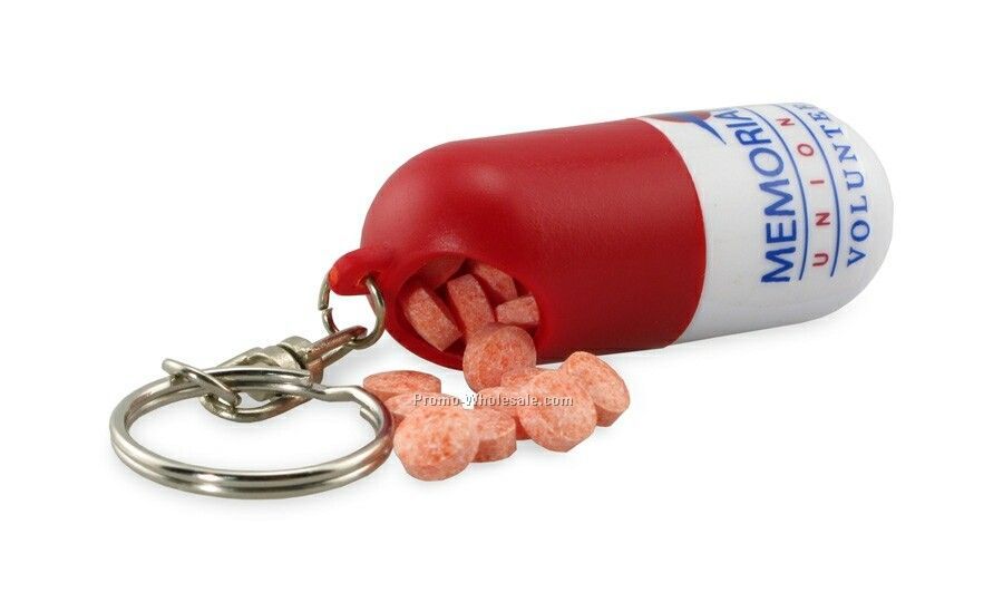 Mints In Bullet Keychain Holder - Peppermint