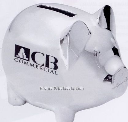 Minya Silver Plated Piggy Bank