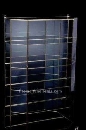 Mirrored Wall Curio Case - Plain (24"x14"x6")