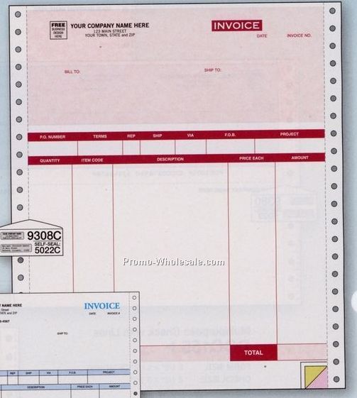 Parchment Product Invoice (2 Part)