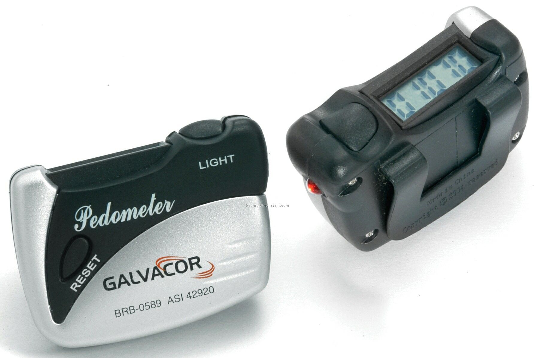 Pedometer W/ Safety LED Light (2"x1-1/2")