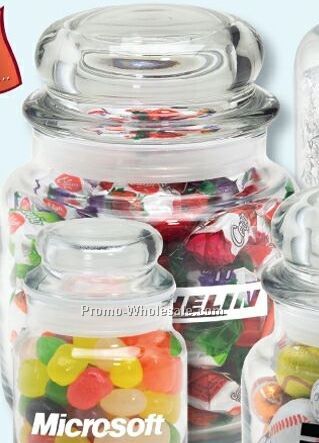 Pistachio Nuts 16 Oz. Round Glass Candy Jar