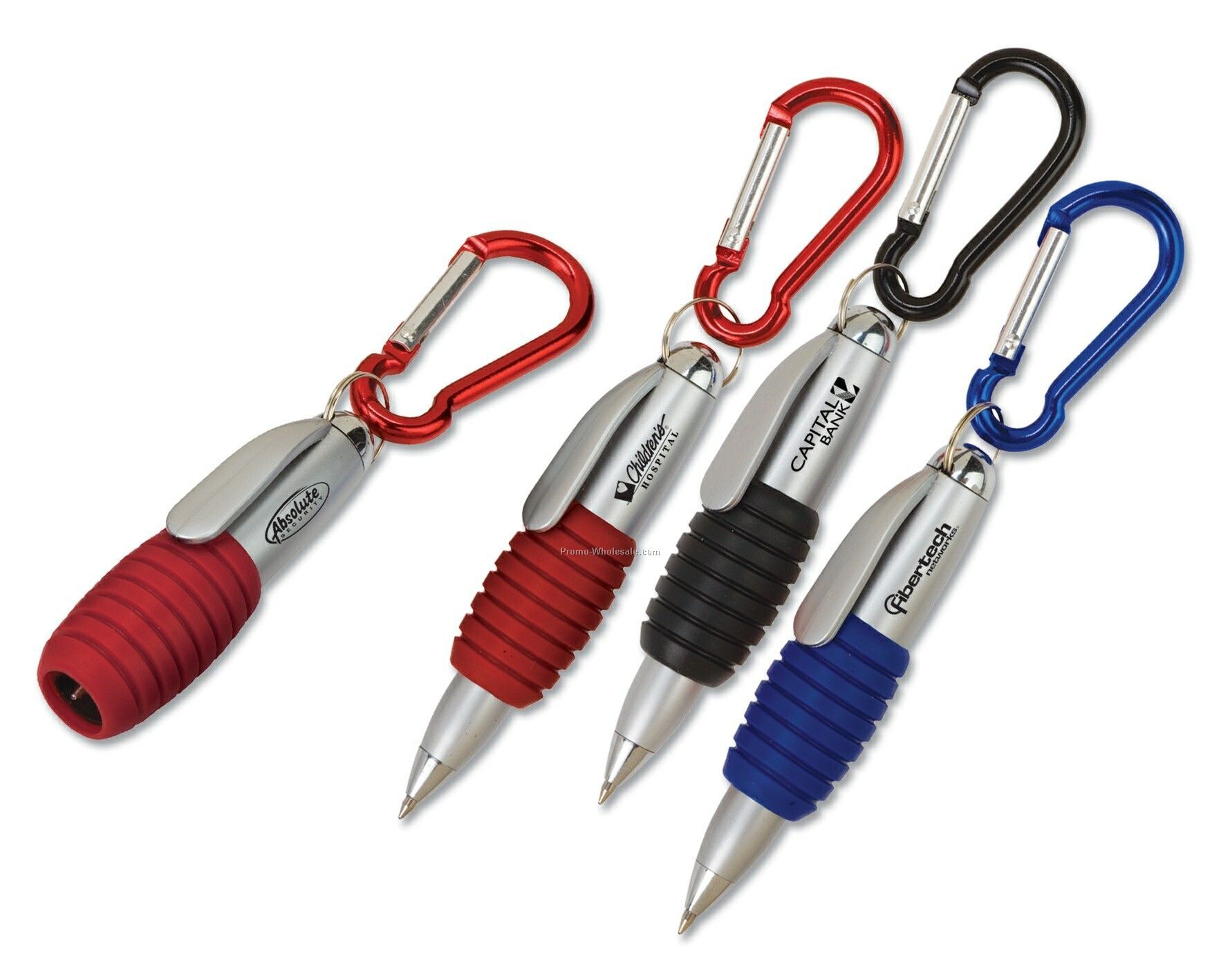 Plastic Twist Pen W/ Carabiner