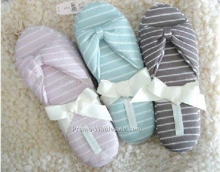 Plush Slipper - Cotton Stripe