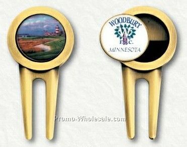 Promotional Divot Tool Ball Marker With 1" Insert (8 Day Service)